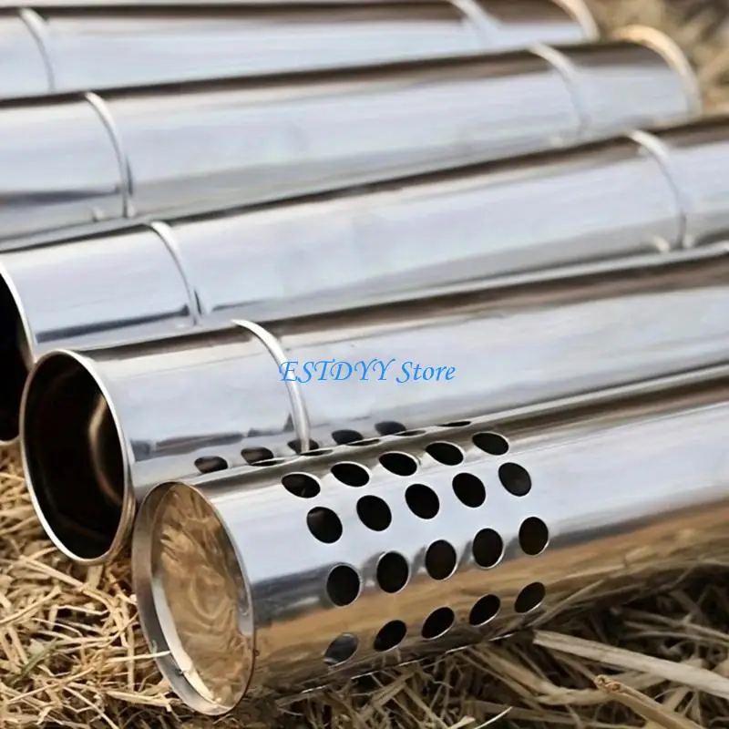 G6DE – ensemble d'accessoires cheminée Camping Type lourd, débit réglable, Construction en acier inoxydable, essentiel