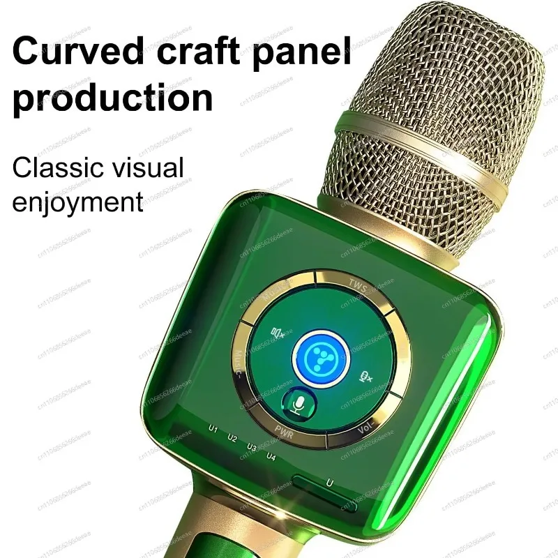 Version Karaoke Bluetooth Wireless Microphone UHF Karaoke Mic Speaker Compatible with Car/Phones/PC