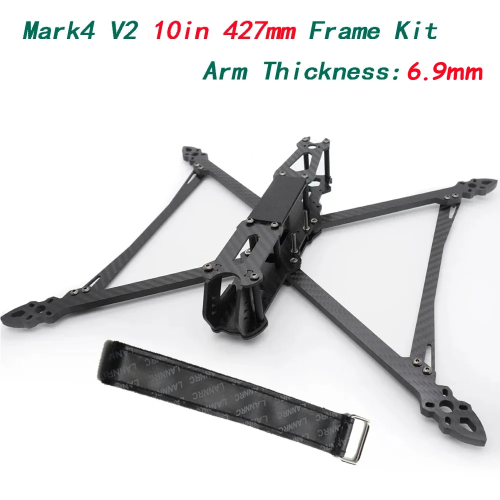 Mark4 V2 10inch 427mm Frame F722 Flight Control 60A ESC 3115 900KV Motor 1050 Propeller Camera VTX Receiver Antenna for FPV Done