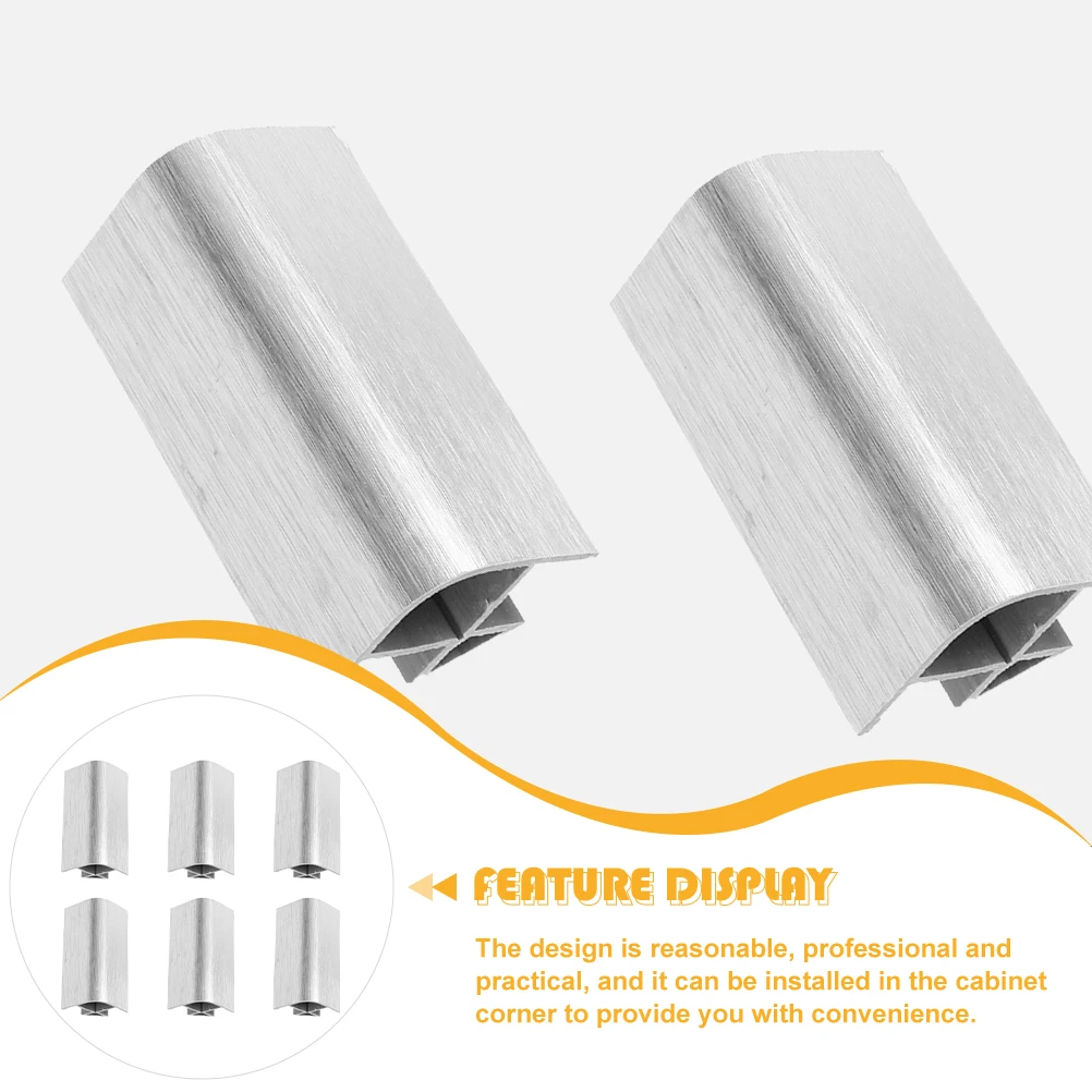 6pcs Clip For Baseboard Durable Plastic Corner Guard, Waterproof Gap Filler, Cabinet Bottom Protector, Ceiling Corner
