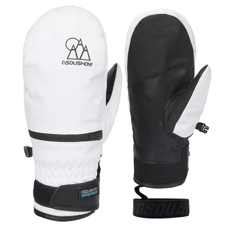 

Sheepskin Ice Snow Gloves, Outdoor Accessories, Waterproof, Wearable Snowboarding Mitten, Ski Palm, Five-finger Unsex