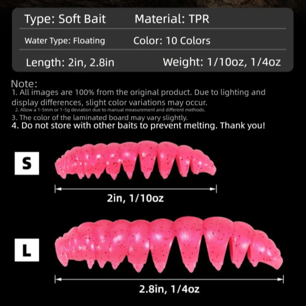 6/11 قطعة مادة TPR Spinpoler دودة فقيرة 6/11 قطعة مجموعة مجزأة الجسم الطعم الناعم المياه المالحة استخدام المياه العذبة استخدام دروب شوت معالجة #6