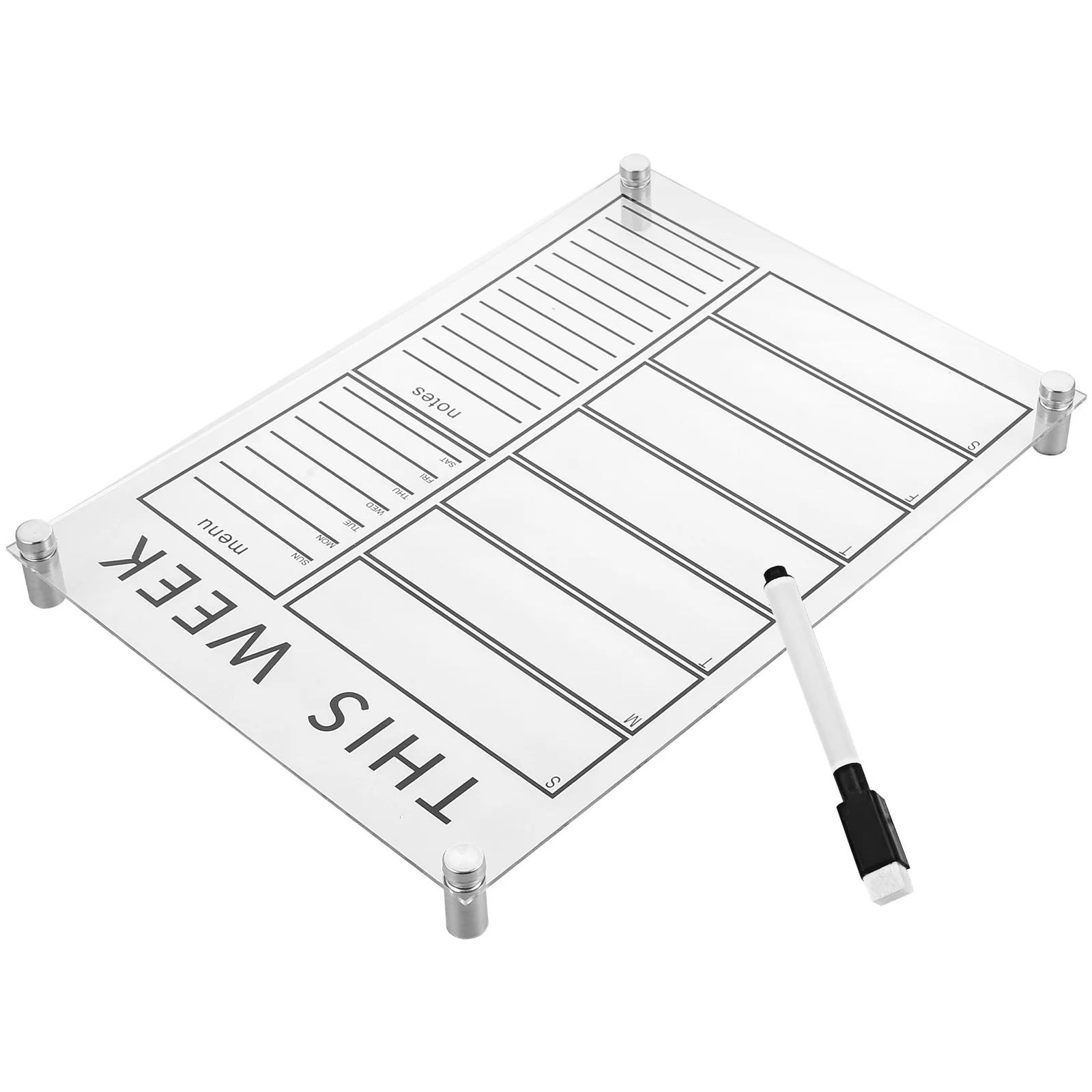 لوحة مذكرة مجموعة واحدة من لوحة عرض الخطة الأسبوعية القابلة للمسح، محمولة خفيفة الوزن للمنزل والمكتب يستخدم الطلاب وضعًا مستقرًا #5