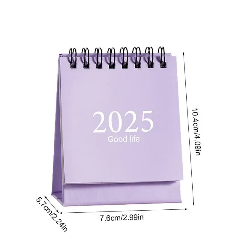 Standing Calendar 360 Degree Page Turning Small Desk Calendar 2025 Flipping Calendar For Classroom Portable Small Desk Calendar