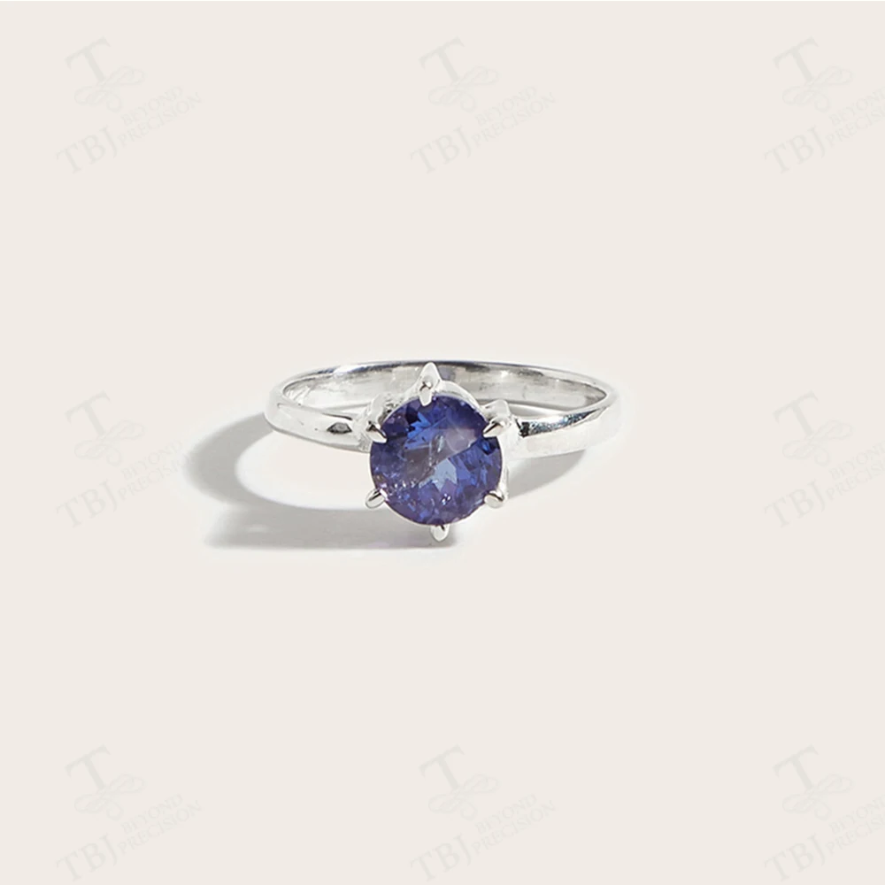 925 sterling silver Natural Tanzanite gemstone Handmade Ring fine jewely for girls Party anniversary birthday Gift