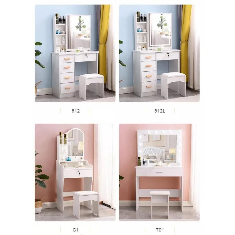 Amazon Cross Border Source Factory Wholesale Dresser Dresser Dresser Dresser Storage Pull-out Stool Simple Bedroom