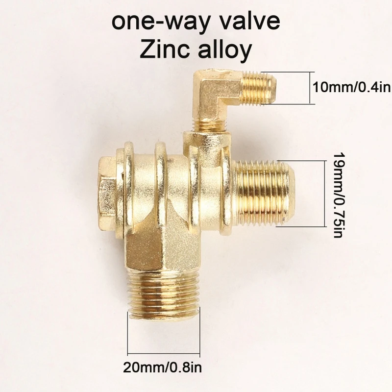 Zinc Alloy 3 Port Air Compressor Check for Valve Pneumatic Air Tools Easy Instal Dropship