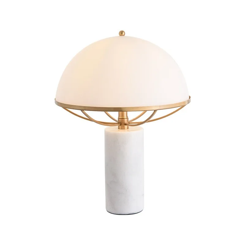 Table lamp creative marble living room study light luxury villa hotel European and American bedroom table lamp