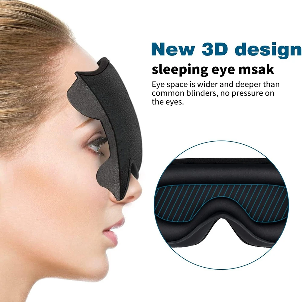 3D Memory Foam Silk Sleep Mask Soft Women Men Eye Patches Comfort Three Dimensional Design Face Mask Eyeshade Night Breathable