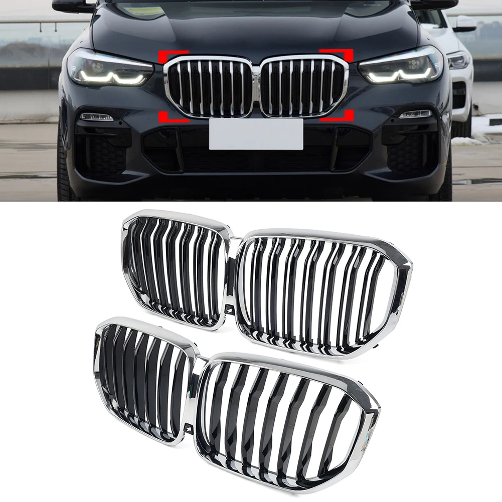 

Car Front Kidney Grille Grill WithCamera Hole For BMW X5 G05 30d 40i 50i M50d X5M F95 2019 2020 2021 2022 2023