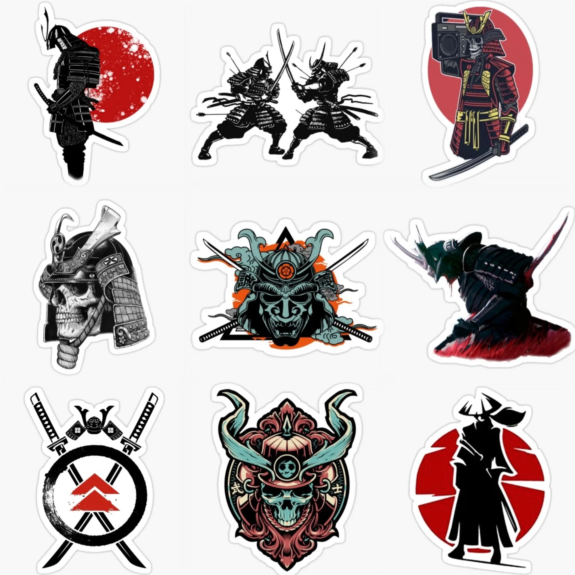 

Samurai Ninja Ghost Warrior Creative PVC Sticker for Decorate Car Bicycle Van Truck Helmet Window Wall Fridge Decal Accessorie