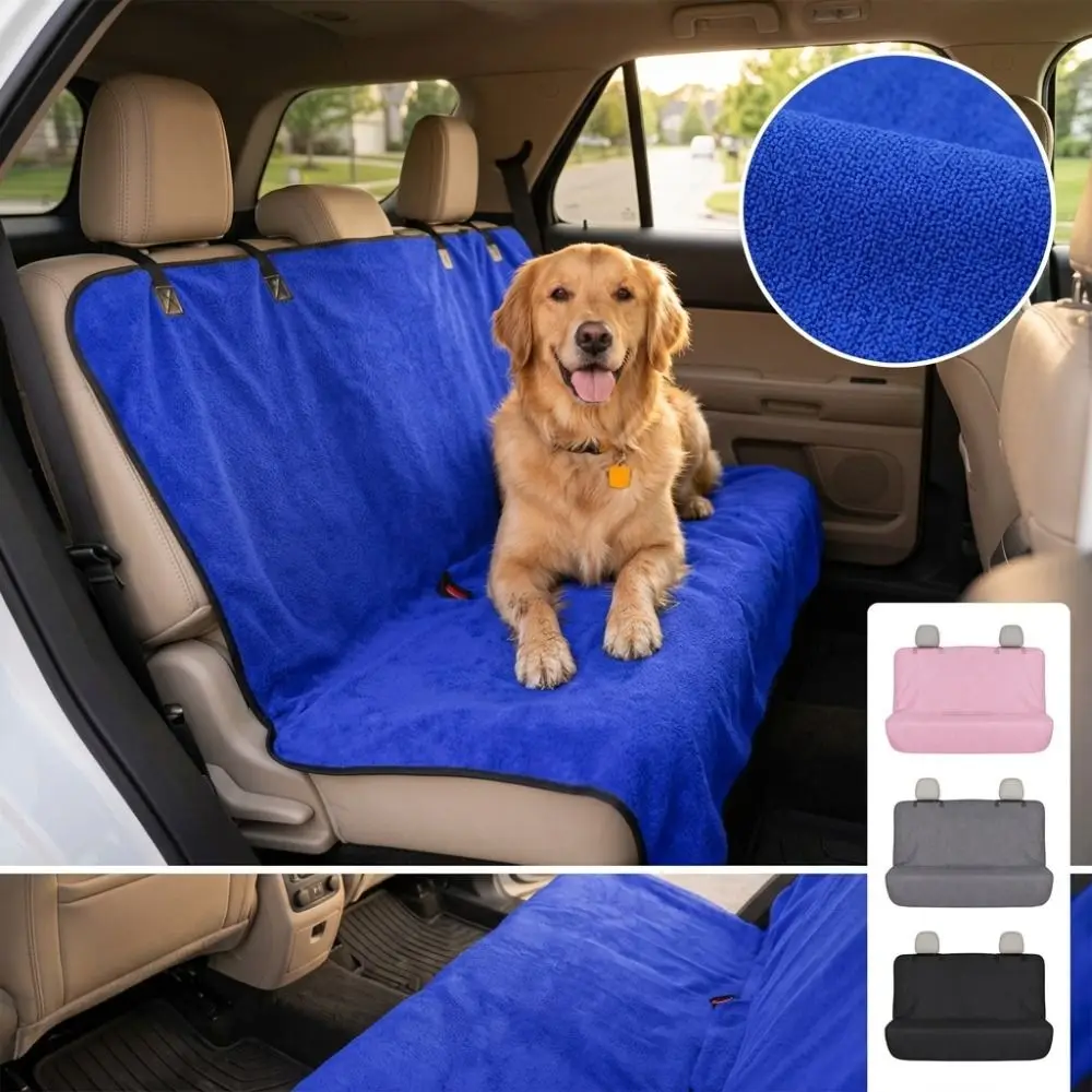 Waterproof Car Back Seat Cover Quick Dry Non-Slip Rear Bench Towel Seat Covers Sweat Absorbent Washable Dog Car Seat Cushion