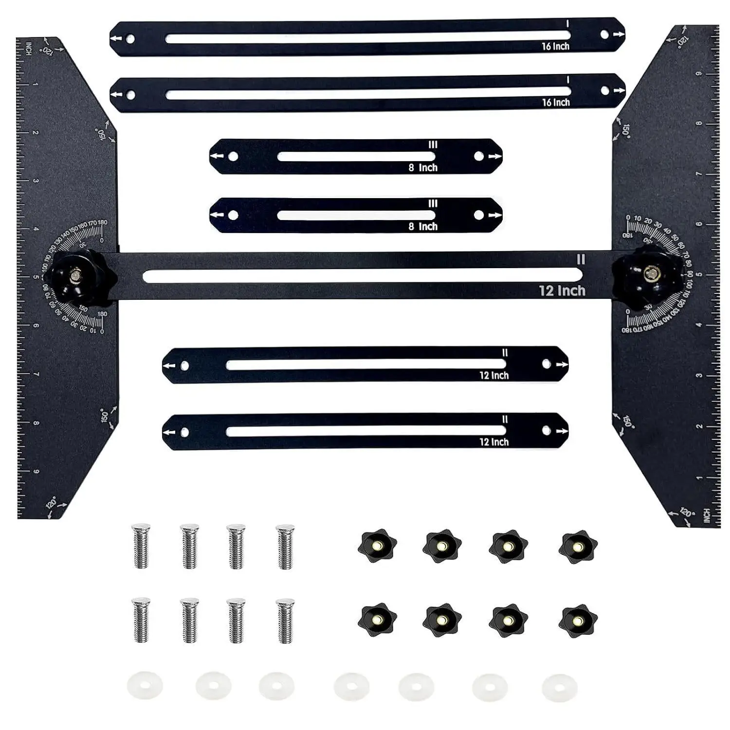 

Stair Treads Gauge Template Tool Easily Adjust Angle Stair Jig for Risers