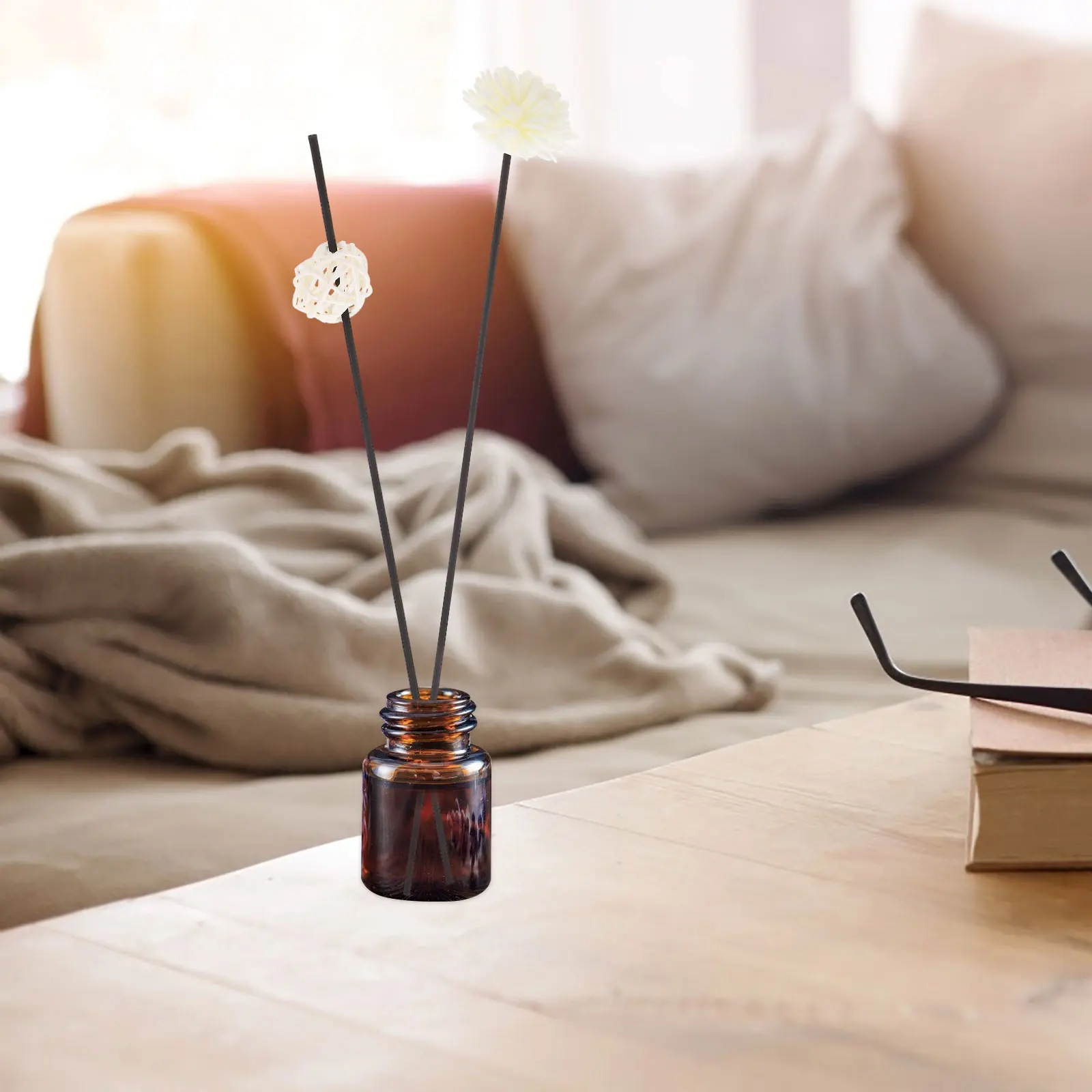 

Diffuser Sticks Flower Reed Aroma Rods Home Incense Fragrance Wooden Flowers Stems Summer Decor Simulated Dry Flower Elegant