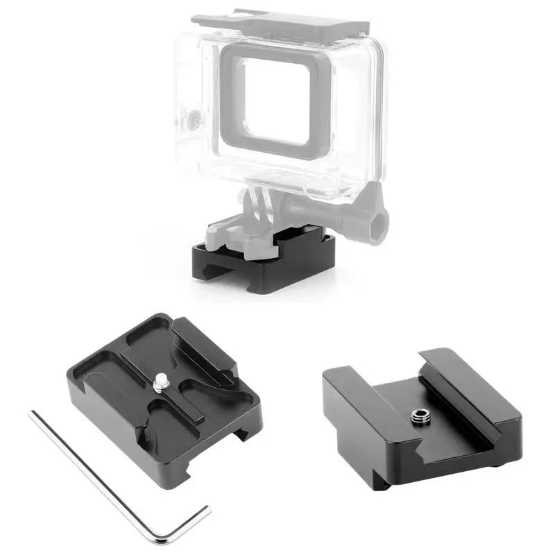 

Action Camera Mount Adapter with Dovetail 20mm Picatinny Weaver Rail for Helmet Nikon GoPro Hero Sony SJCAM Eken Xiaomi Yi