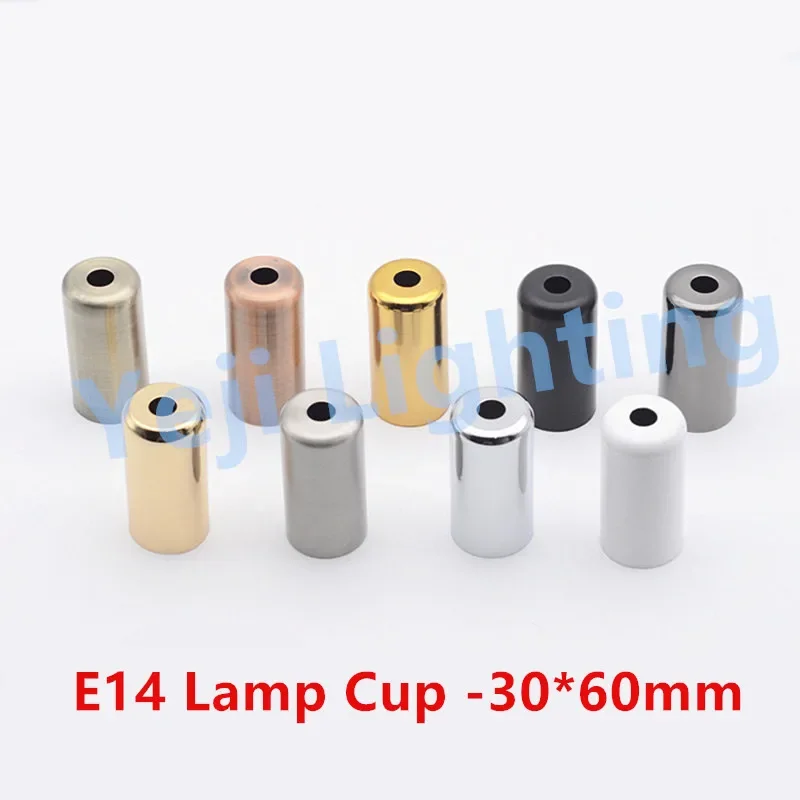 

E14 socket lamp holder cover lamp cup iron metal shades for E14 plastic lamp base for led chandelier led pendant light fittings