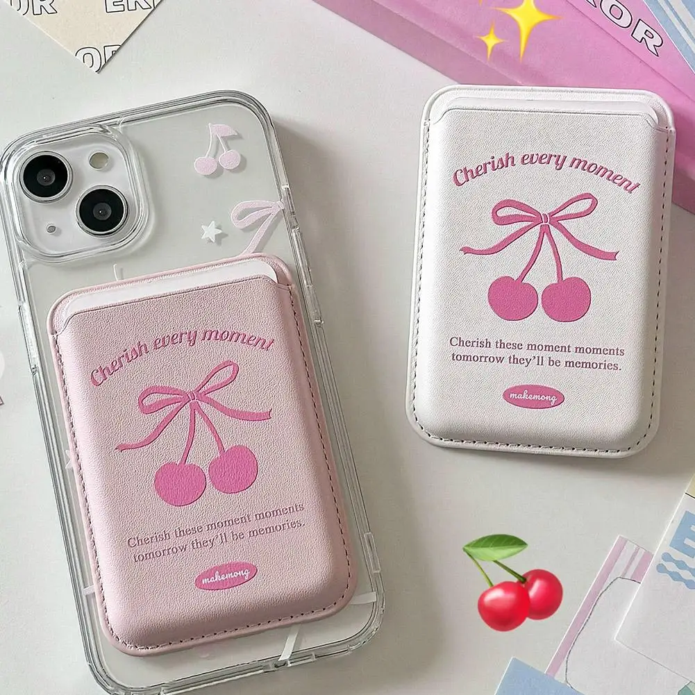 For Magsafe wallet Magnetic Card holder Case For iPhone Smart Card Luxury Magnetic Leather Wallet Case Phone Supplies