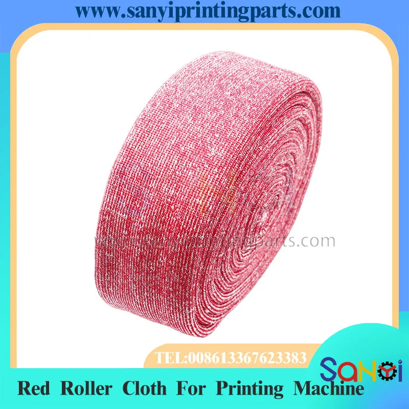 Free Shipping 1 Piece Best Quality Red Roller Cloth For Printing Machine Parts