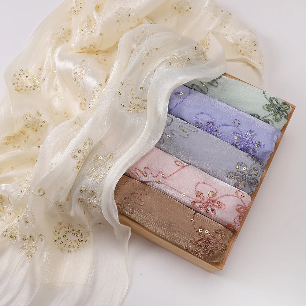 Elegancki haftowany, brokatowy – Embroidery Pashmina recenzja i cena