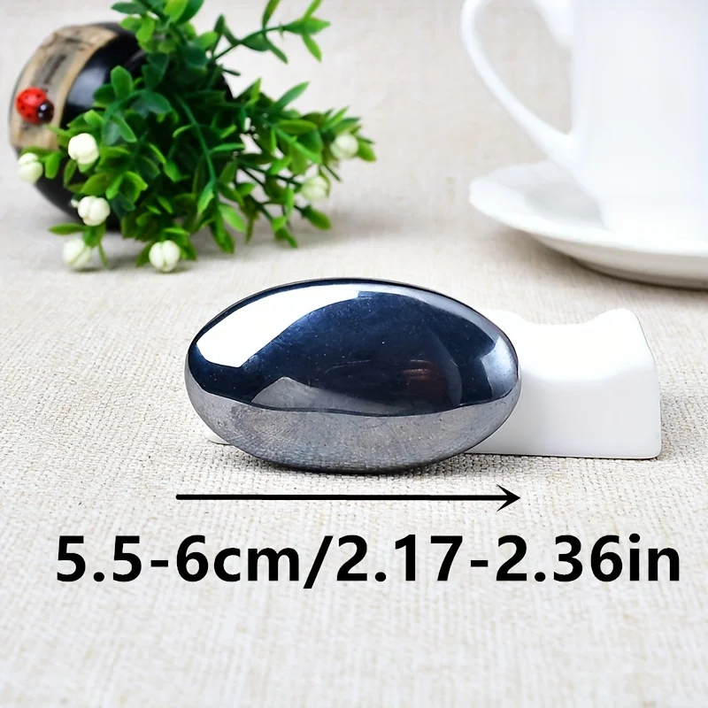 1pc of Terahertz Worry Stone - a Palm-Sized Decorative Stone with Exquisite Polishing, a Crystal Massage Stone