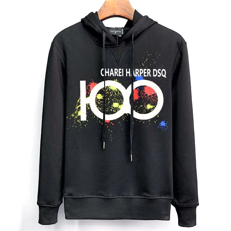 charei harper dsq ds478 Lovers hoodie new autumn and winter round neck long sleeve bottom shirt men's printed hoodie