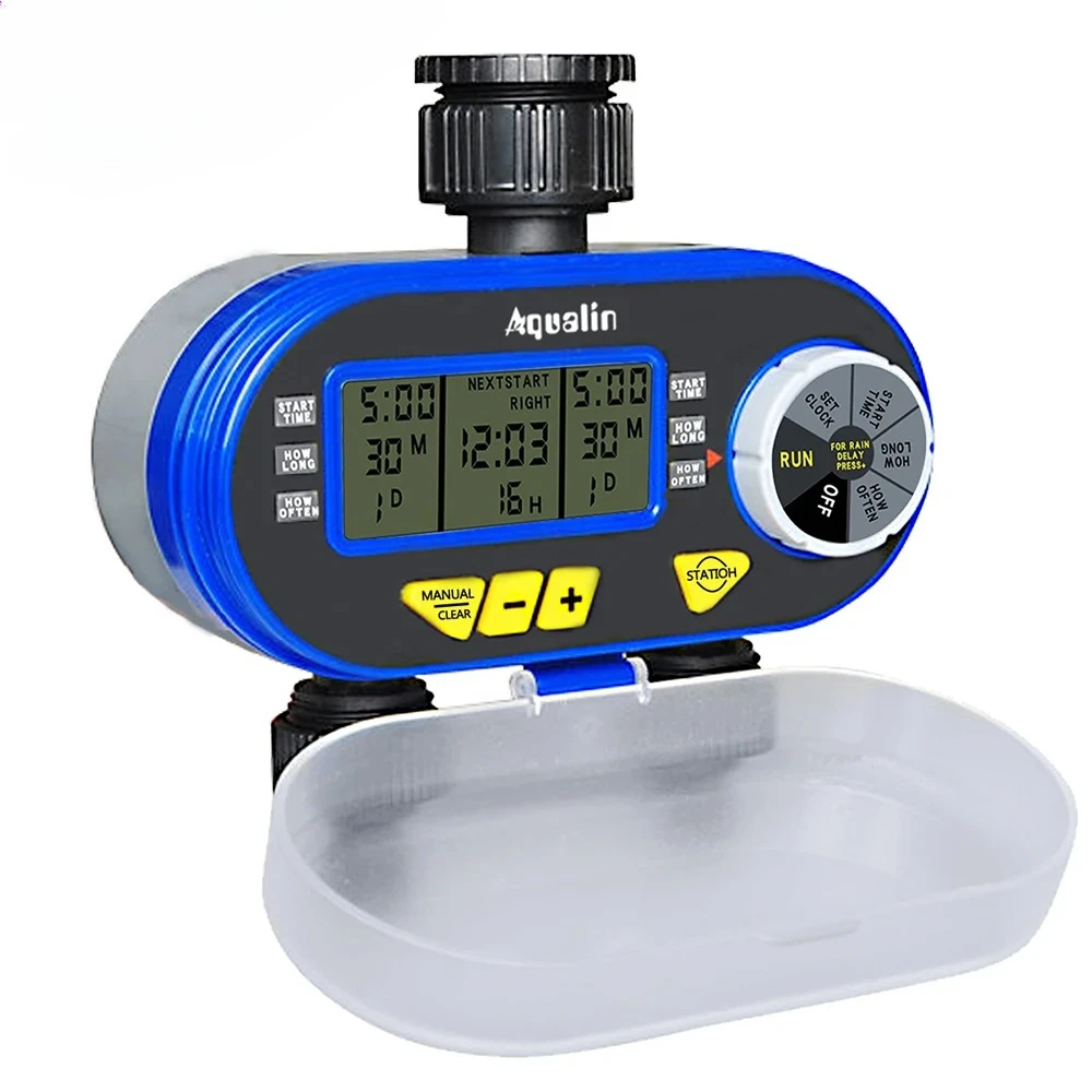 

New Arrival Two Outlet Garden Digital Electronic Water Timer Solenoid Valve Garden Irrigation Controller for Garden,Yard#21060