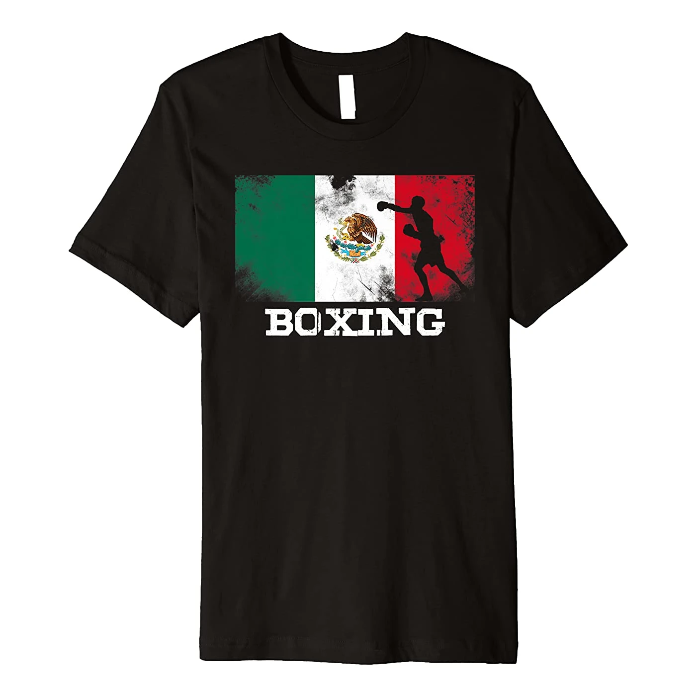 Mexico Flag Boxing Boxer Combat Sport Silhouette T Shirt. New 100% Cotton Short Sleeve O-Neck Casual T-shirts Size S-3XL