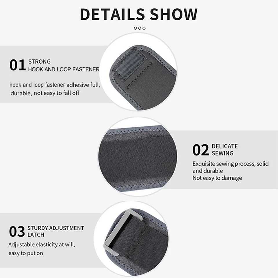 GTUBIKE 1PC Tennis Golf Ball Elbow Strap Forearm Brace Strap Compression Elbow Strap Compression Pad Elbow Brace For Pain Relief view 6