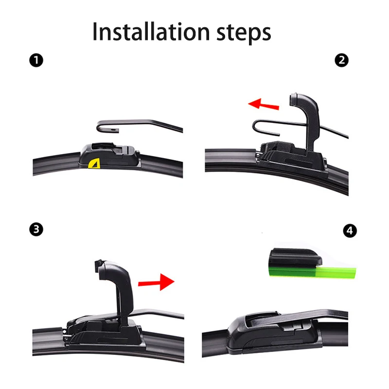 For Renault Laguna 2 Estate Combi 2001-2007 Car Windshield Wiper U-type Soft Rubber Frameless Bracketless Car Wipers 24\