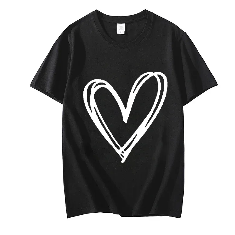 Cute Valentine Women Tee Shirt Femme Kawaii Heart Pink t-Shirt per donna ragazze top abbigliamento donna Tees abbigliamento donna top