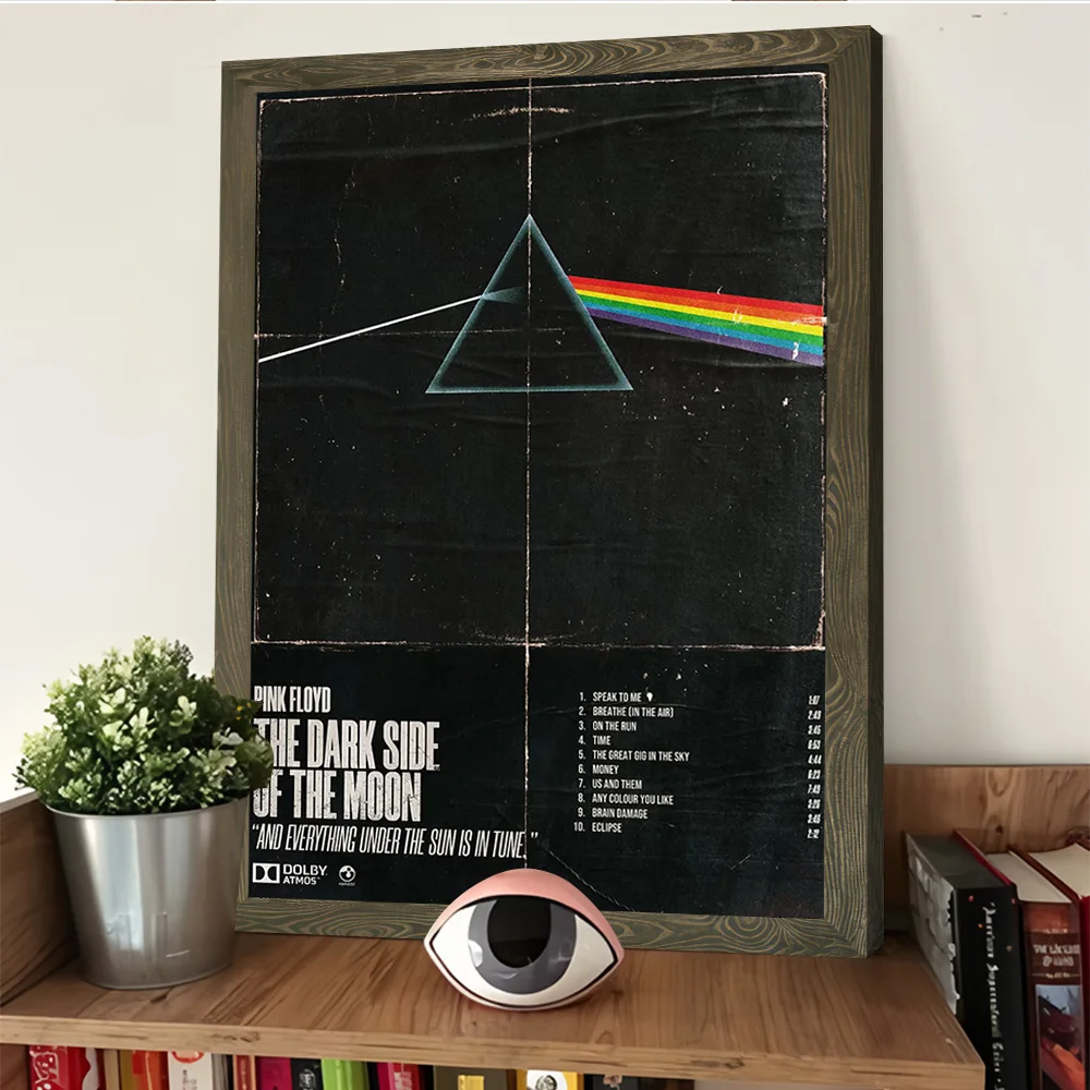 الوردي فلويد الجانب الداكن من القمر المشارك تخصيص مطبوعة قماش اللوحة للصور جدار الفن الديكور الداخلي غرفة المنزل