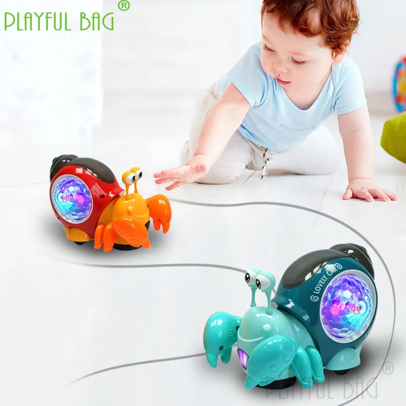 Borsa giocosa LOL Ocean Early Education LED Light giocattolo elettrico musica Light Crab Boy Pet Toy figura regalo per bambini VD110