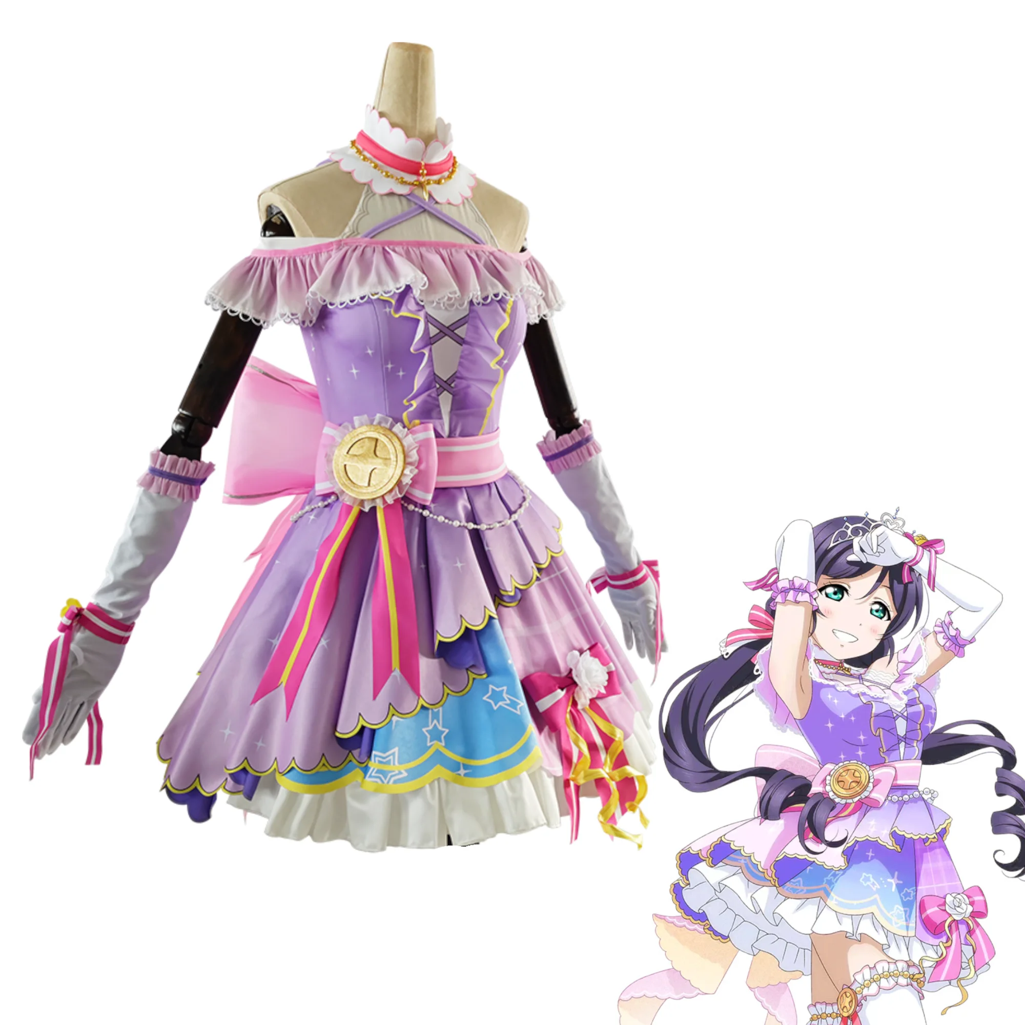 Nozomi Tojo Countdown Live Show Cosplay Costume Live Live Nozomi Dress Girl Princess Dress Female Anime Game Convention Costume