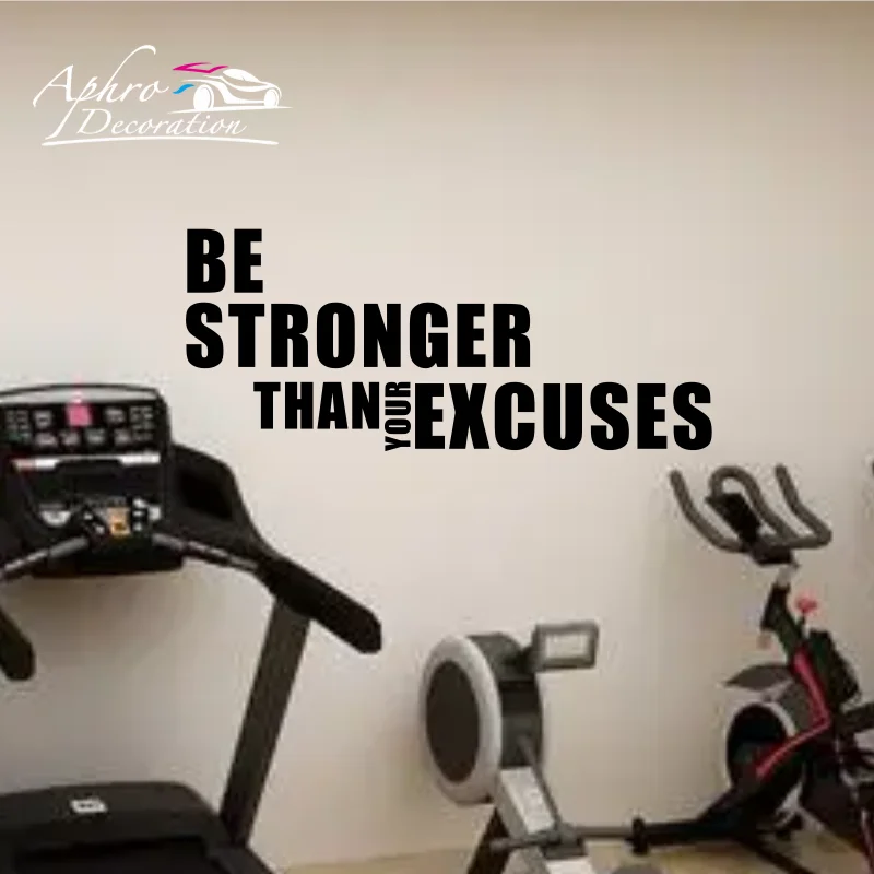 Будьте сильнее, чем Ваши извинения, цитата, строгая комната, цитата, Настенная Наклейка для фитнеса, кроссфита