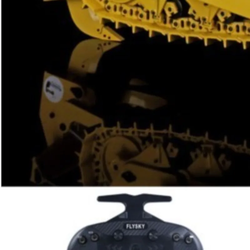 JDM 98 Metal 1/14 RC Bulldozer Hidráulico DXR2 D10T, Modelo de Bulldozer a Control Remoto con Sonido y Luces