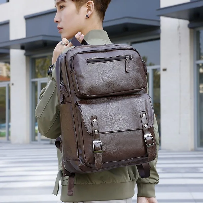 

Vintage High Appearance Level Large Capacity Business Commuting Backpack College Student Study Computer Durable Male Backpack ·