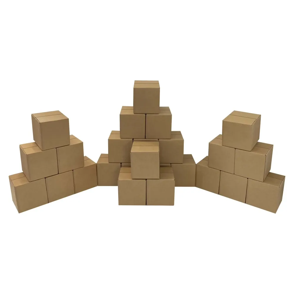 25 Pack 6x6x6 Inches Corrugated Cardboard Box Small Shipping Cube Boxes for Mailing Packing Moving Storage view 5