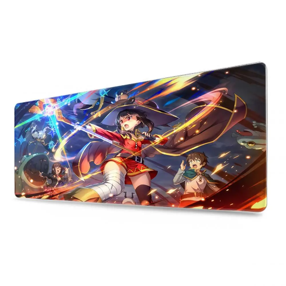 Konosuba Megumin Mouse Pad Tablet mouse Pad Laptop xl desktop mouse pad, cute HD Rainbow Gaming keyboard pad, csgo Player, 90x40