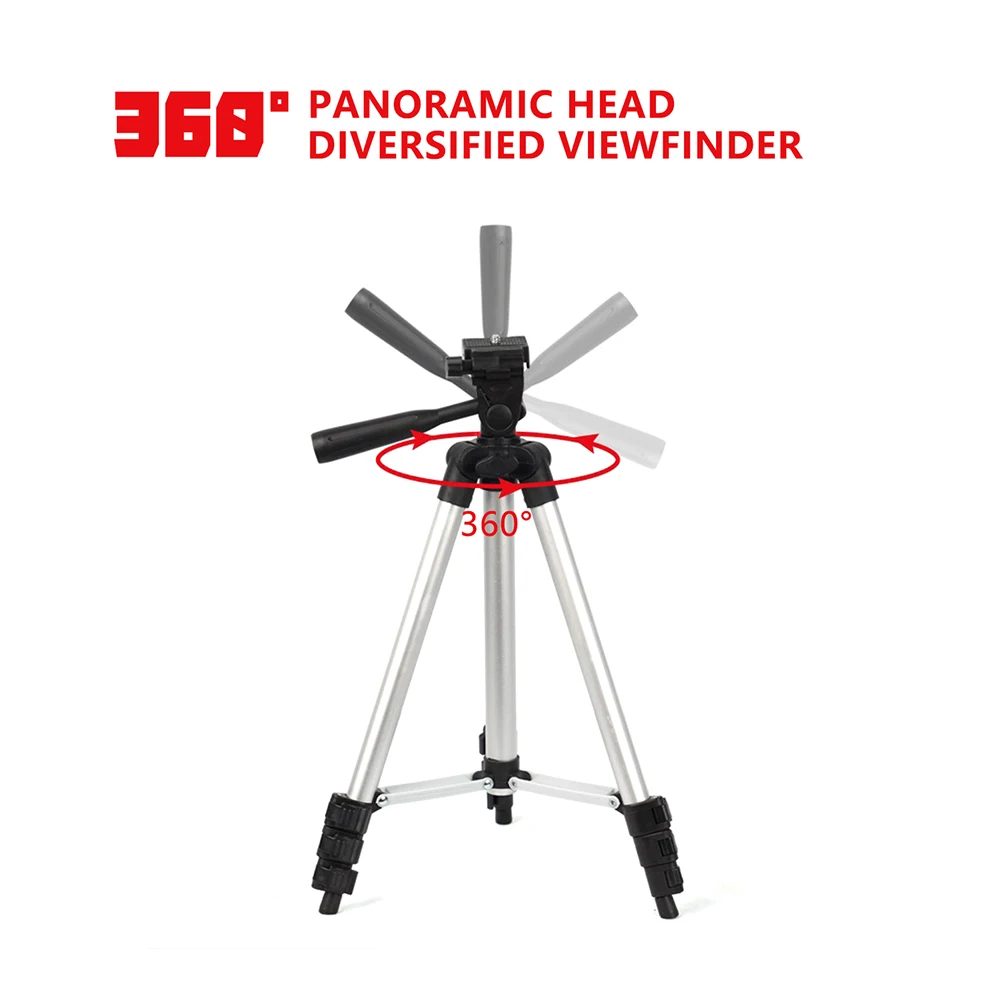 Adjustable Laser Level Tripod Stand with Thicken Bracket - Durable Aluminum Alloy (90 characters)