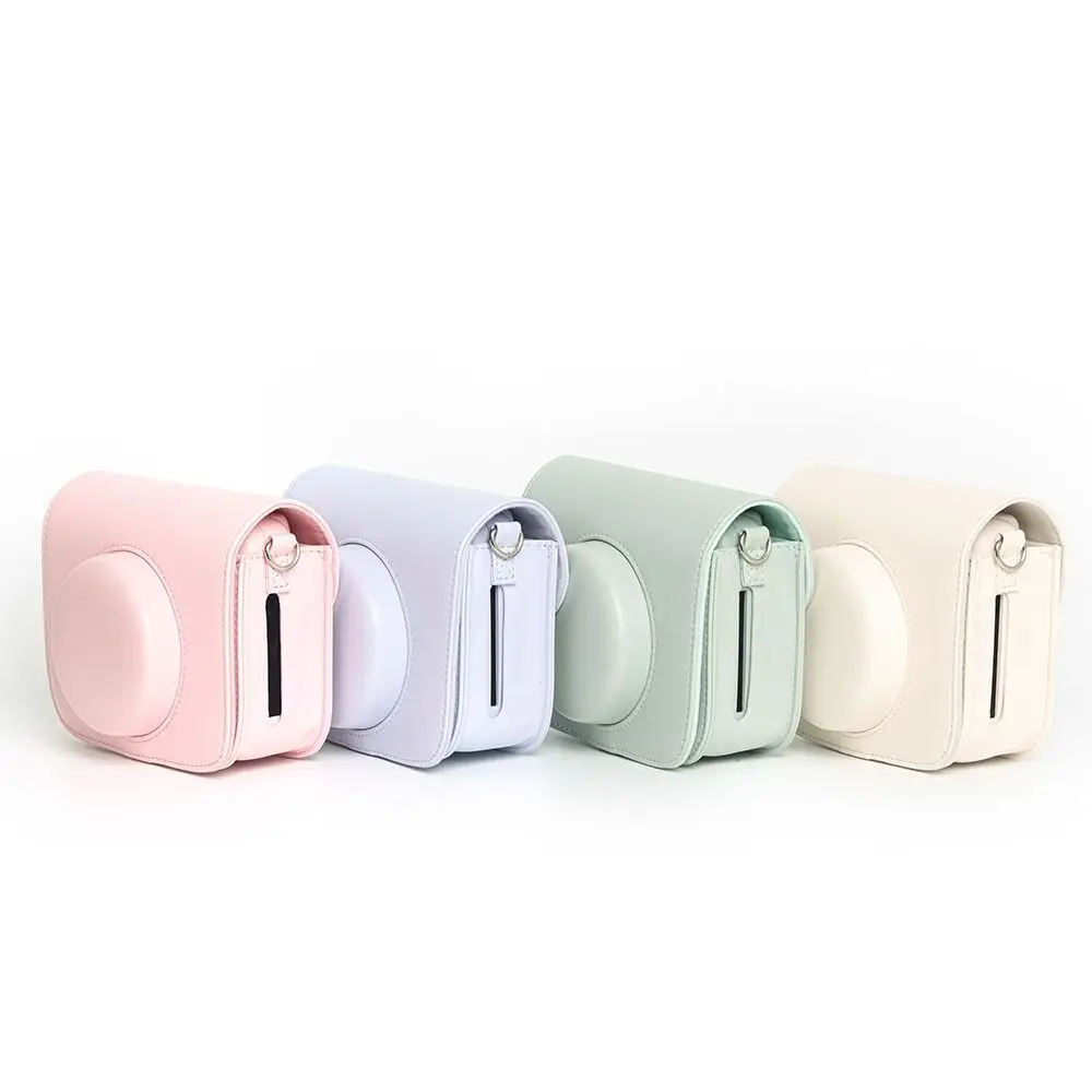 

PU Leather Instant Camera Case Anti Scratch Shockproof Storage Bag Portable with Shoulder Strap Protective Cover for Popoto
