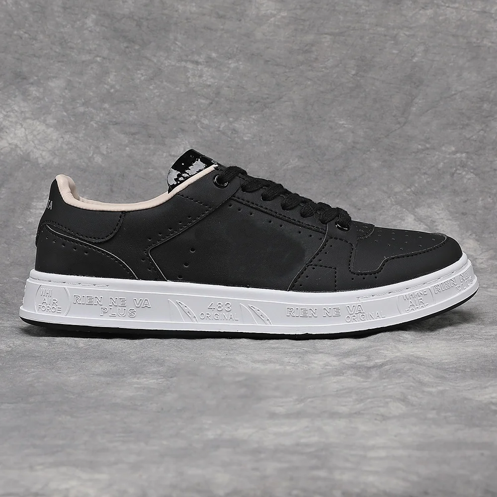 Chaussures décontractées de luxe pour hommes 2026, en cuir multicouche et denim, Migland Steven, pour l'entraînement en extérieur ‮ seohS premiataeS 1