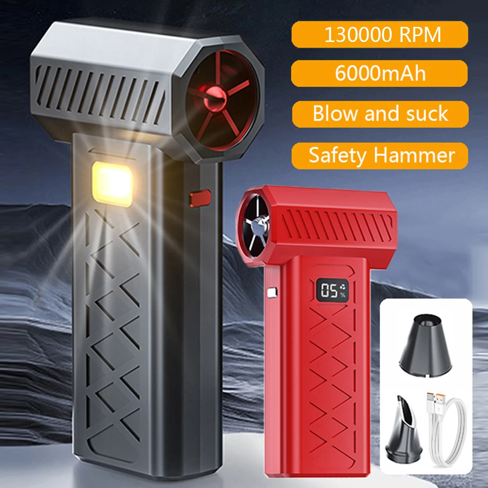 

Violent Fan 250000RPM Powerful Air Blower Turbo Fan with LED Display& Lighting Dust Cleaner 6 Speeds Brushless Turbo Jet Blower