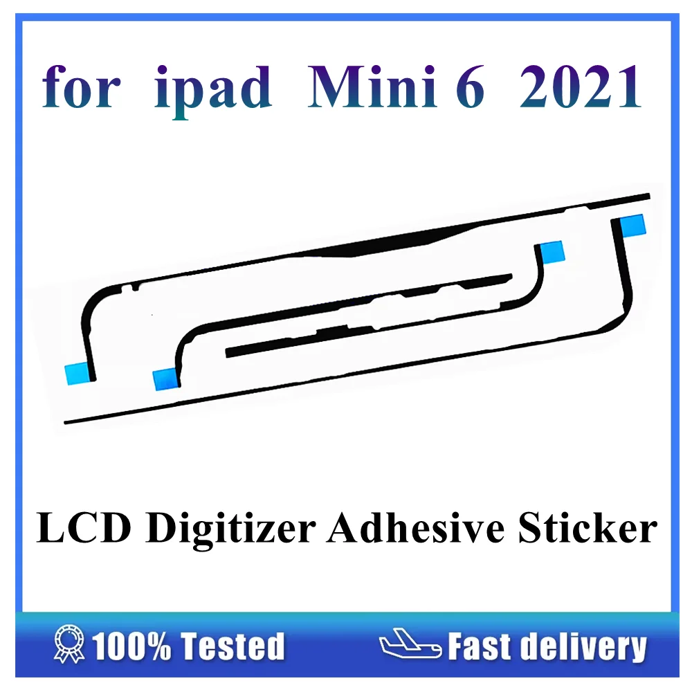 1 szt. Ekran LCD dotykowy z ramką środkową i taśmą samoprzylepną 3M do iPad Mini 6 2021 8.3 cala, części zamienne OEM
