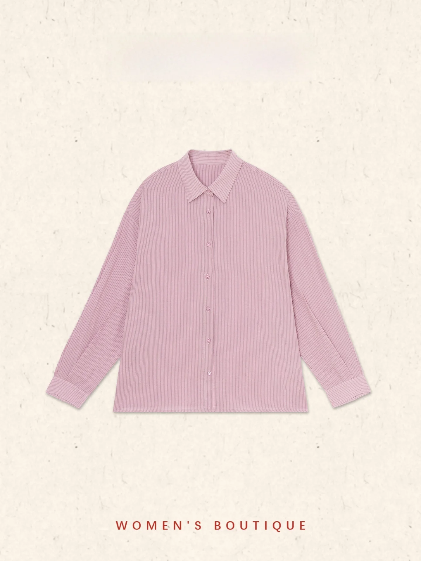 

Lightweight Cotton Feel Long Sleeve Loose Casual Shirt Women Spring Summer Simple Style Breathable Comfortable Striped Top