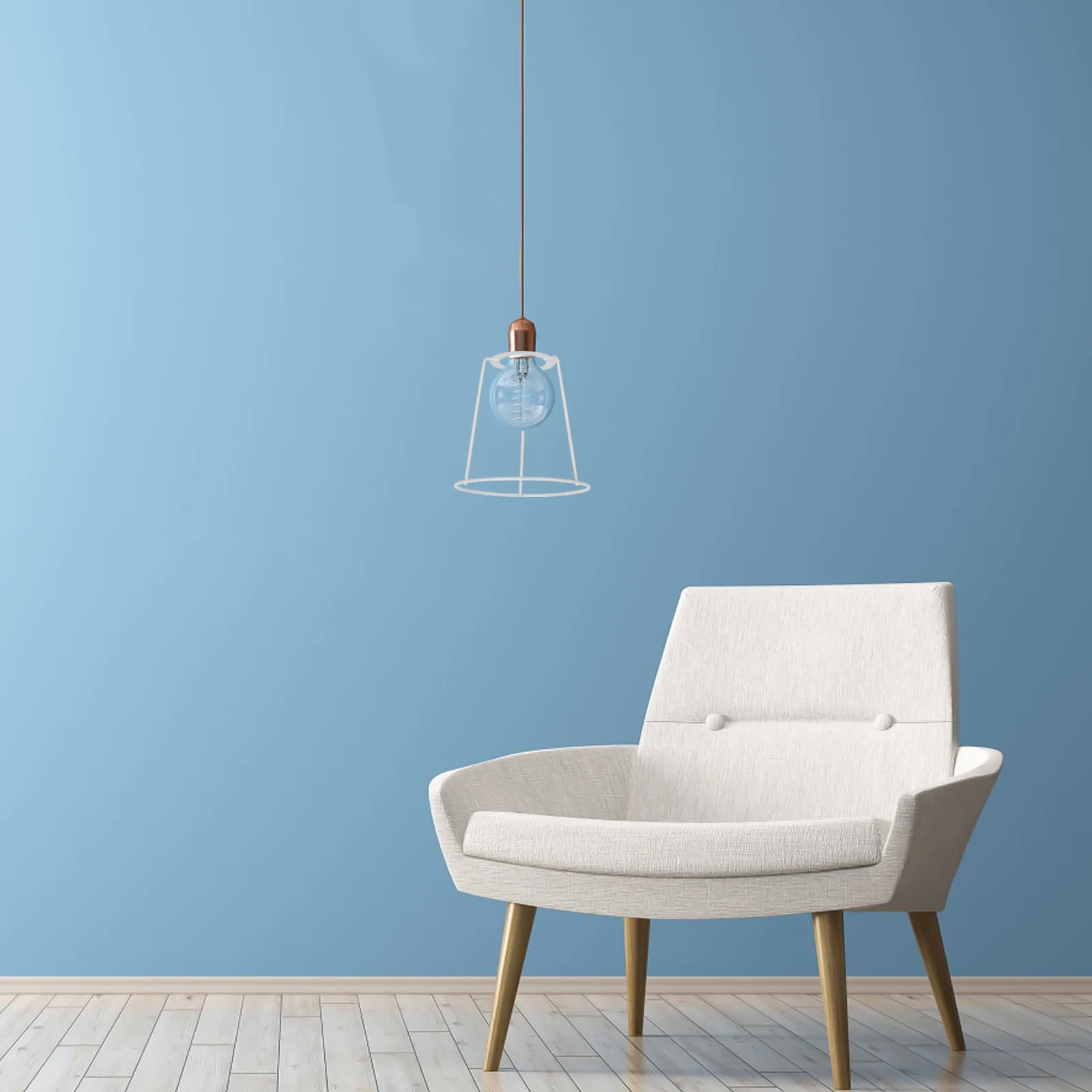 

Lampshade Frame E27 Socket Iron Wire Shade Ring Fitter Vintage Drum Style Metal Lamp Cover Holder for DIY Pendant Light Cage