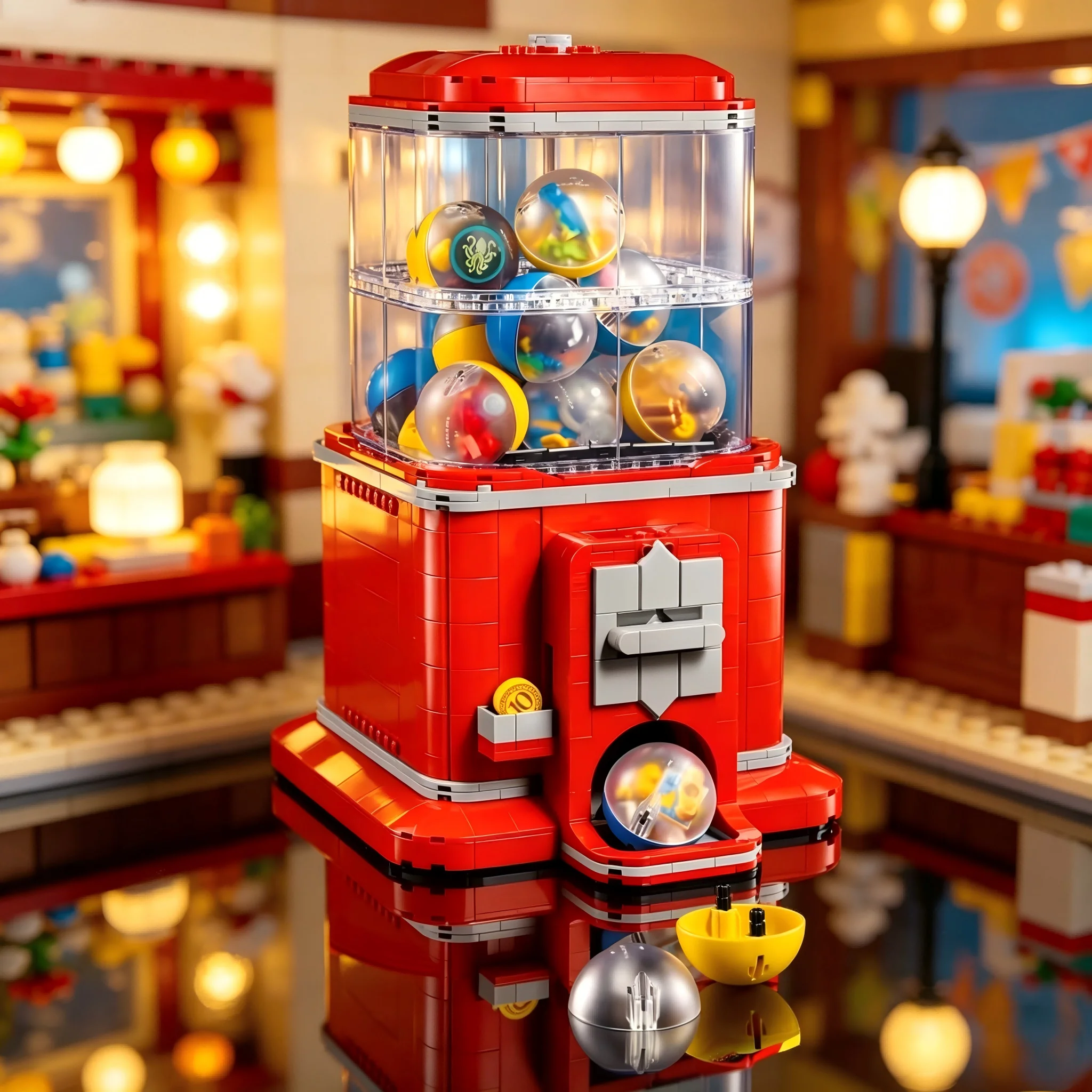 

The 2026 new model features 1343 mini-character vending machines, 21,358 pieces of building block assembly models, and figurine