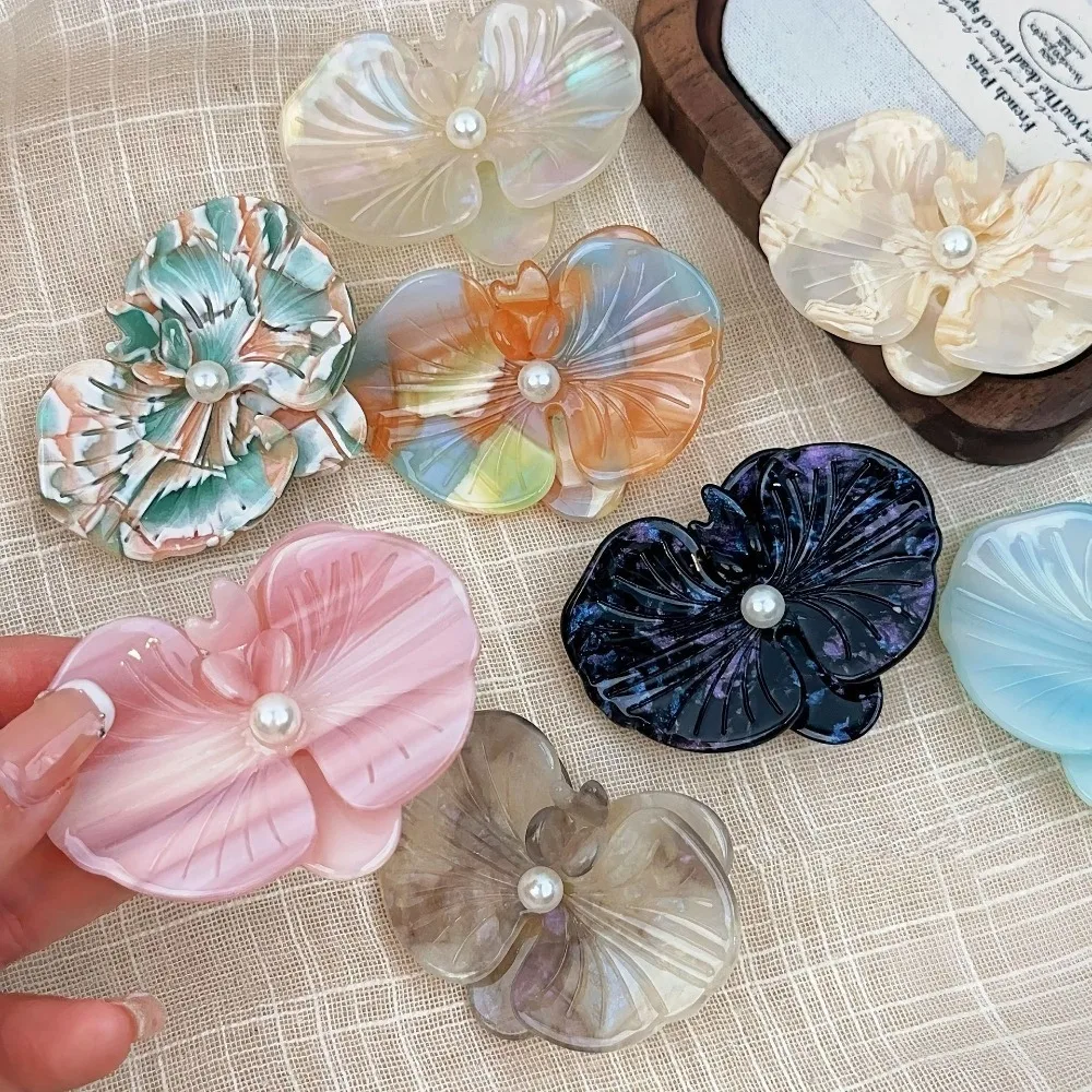 

Hair Accessories Korean Style Butterfly Orchid Hair Clip Barrettes Headwear Flower Duckbill Clip Hair Edge Clips Women