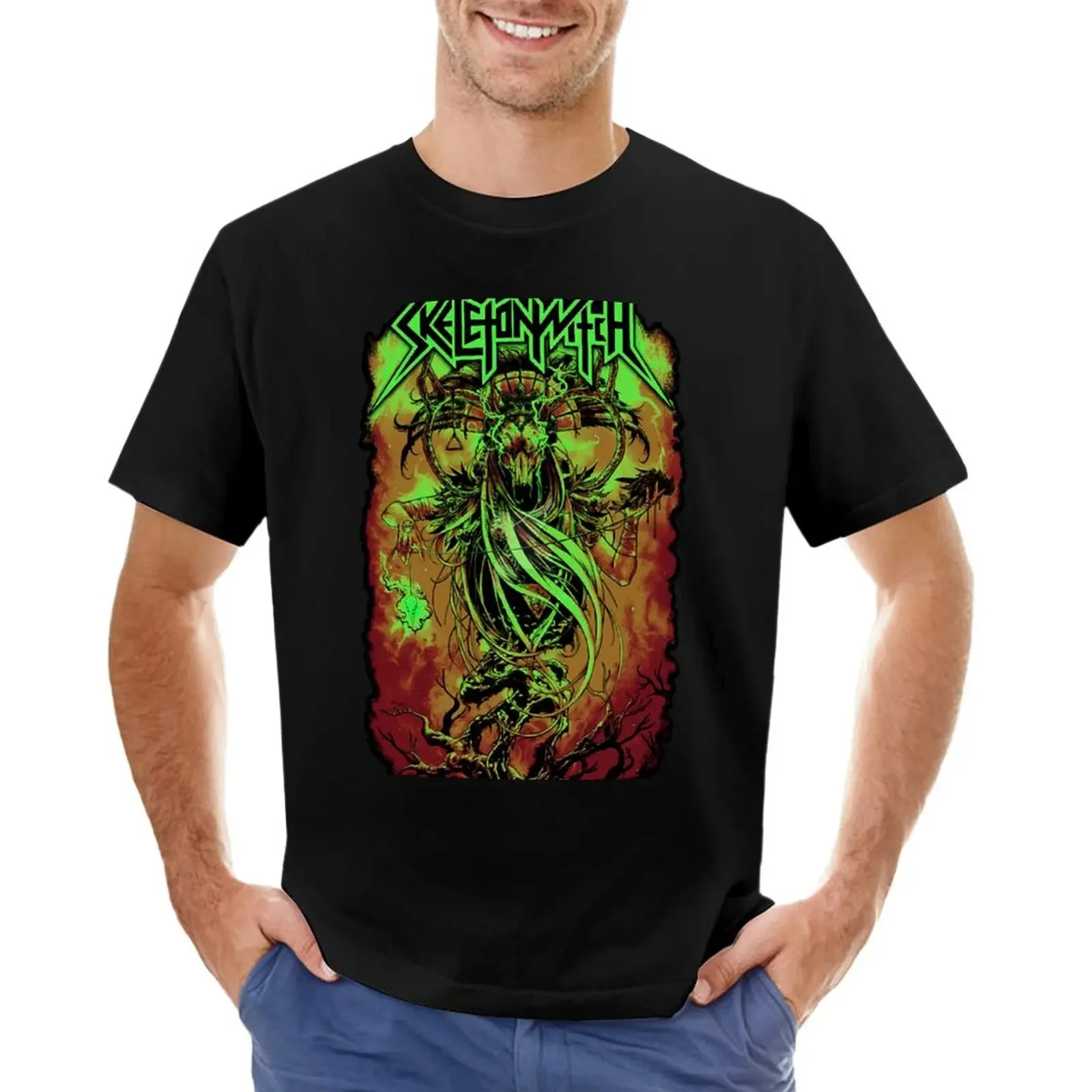 Skeletonwitch, Logo, Forever Abomination. T-shirt Aesthetic clothing plain mens t shirts