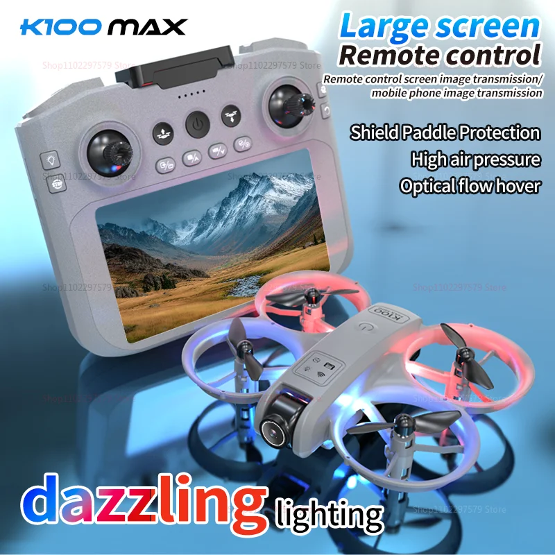New K100 MAX Drone 8K 5KM Optical Flow Professional HD Dual Camera Obstacle Avoidance Aerial Photography Quadcopter Toys Gifts