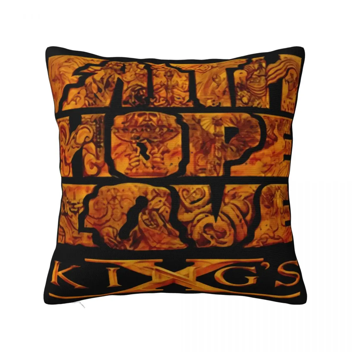 Kings X Hope Faith Love Black New Loose Cartoon Character Best Selling Graphic Letter 2021 Latest Basic 2021 Pillow Case